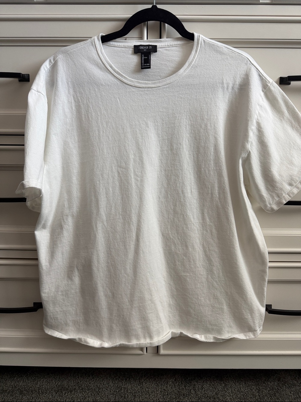 Forever 21 Men's White Short-Sleeve Crewneck Tee